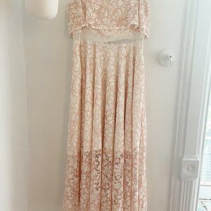 JayGodfrey Strapless Dress, Lace Overlay, Size 8